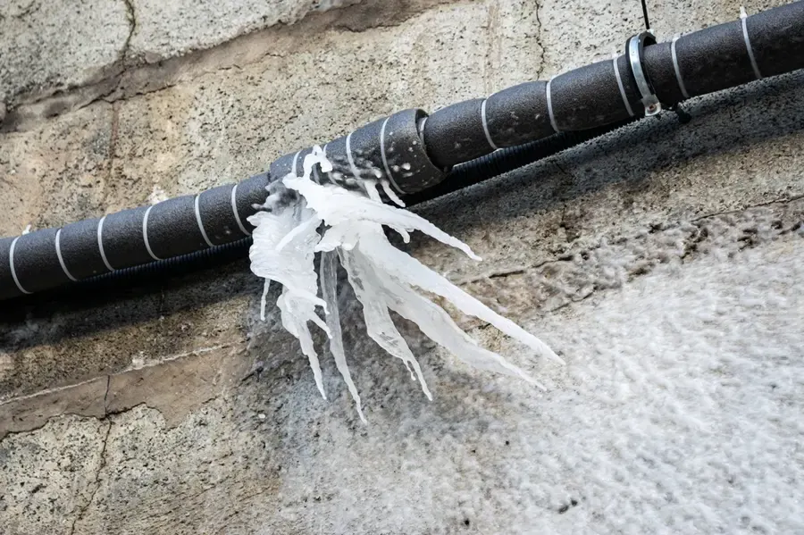 Split supply pipe after a hard freeze in Livingston Parish